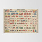 Vintage Flags of the World Chart (1863) Rug Gallery Image 2