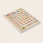 Vintage Flags of the World Chart (1863) Notebook Gallery Image 3