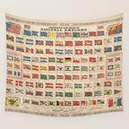 Vintage Flags of the World Chart (1863) Wall Tapestry Gallery Image 4