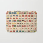 Vintage Flags of the World Chart (1863) Bath Mat Gallery Image 1
