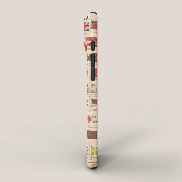 Vintage Flags of the World Chart (1863) iPhone Case Gallery Image 2