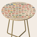 Vintage Flags of the World Chart (1863) Side Table Gallery Image 2