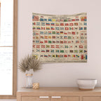 Vintage Flags of the World Chart (1863) Wall Tapestry Gallery Image 2