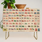 Vintage Flags of the World Chart (1863) Credenza Gallery Image 1