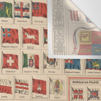 Vintage Flags of the World Chart (1863) Wall Tapestry Gallery Image 3