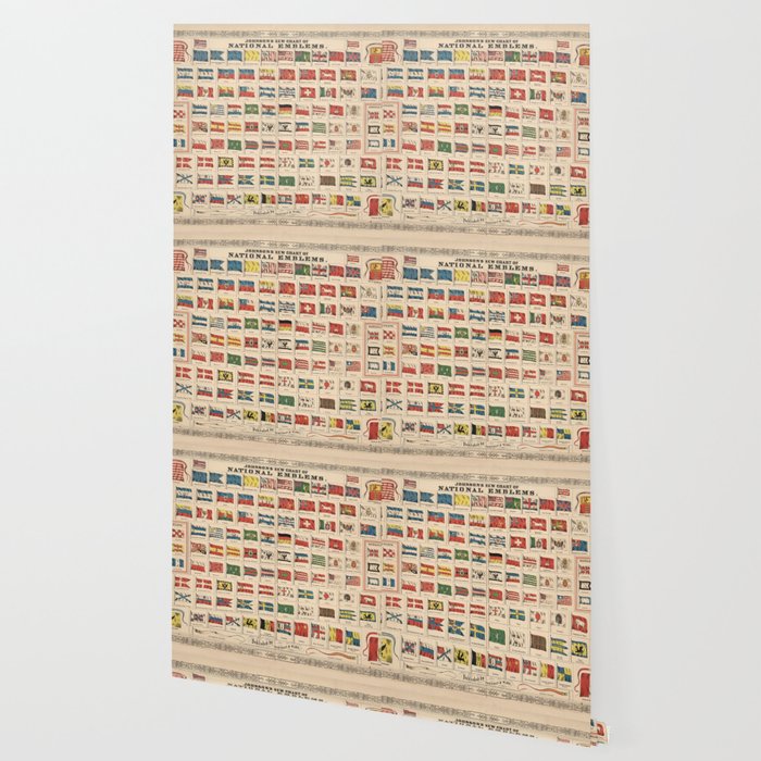Vintage Flags of the World Chart (1863) Wallpaper Gallery Image 2