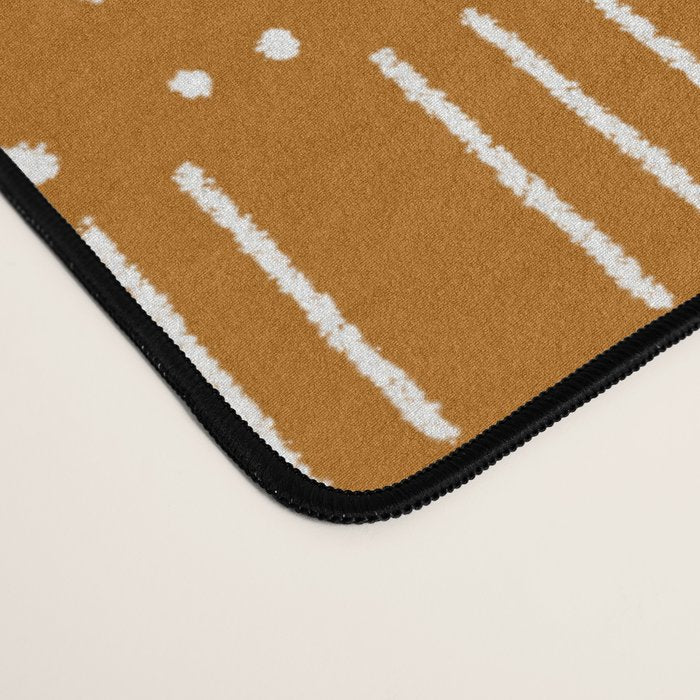 Mudcloth Style 1 in Orange Desk Mat Gallery Image 4