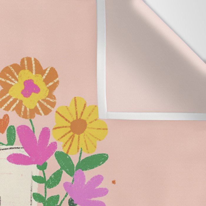 Floral typewriter Wall Tapestry Gallery Image 3