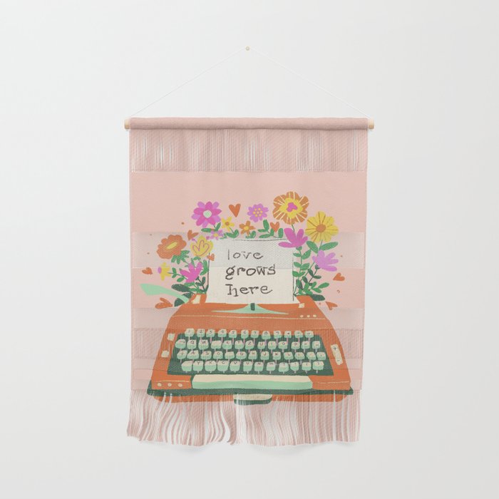 Floral typewriter Wall Hanging Gallery Image 1