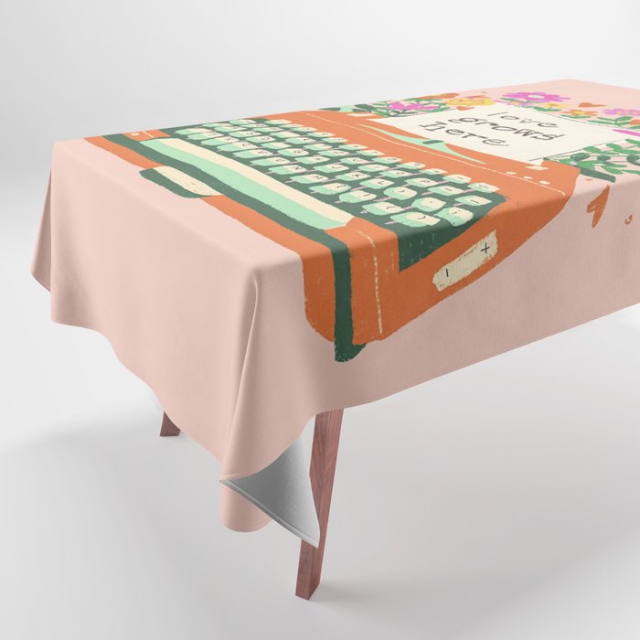 Floral typewriter Tablecloth Gallery Image 1