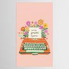 Floral typewriter Tablecloth Gallery Image 2