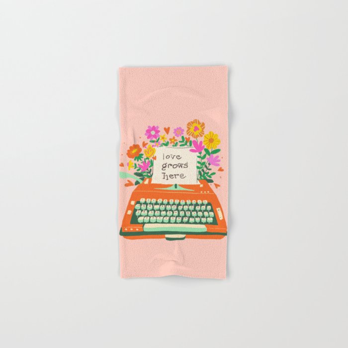Floral typewriter Towels Gallery Image 1