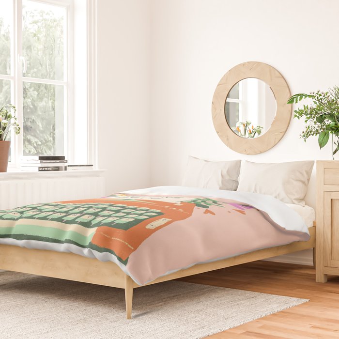 Floral typewriter Duvet Cover Gallery Image 2