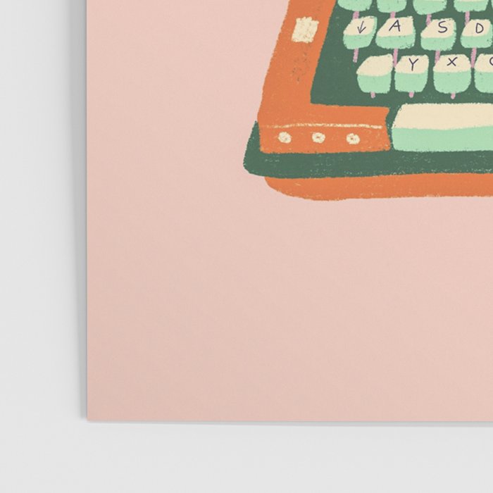Floral typewriter Poster Gallery Image 3