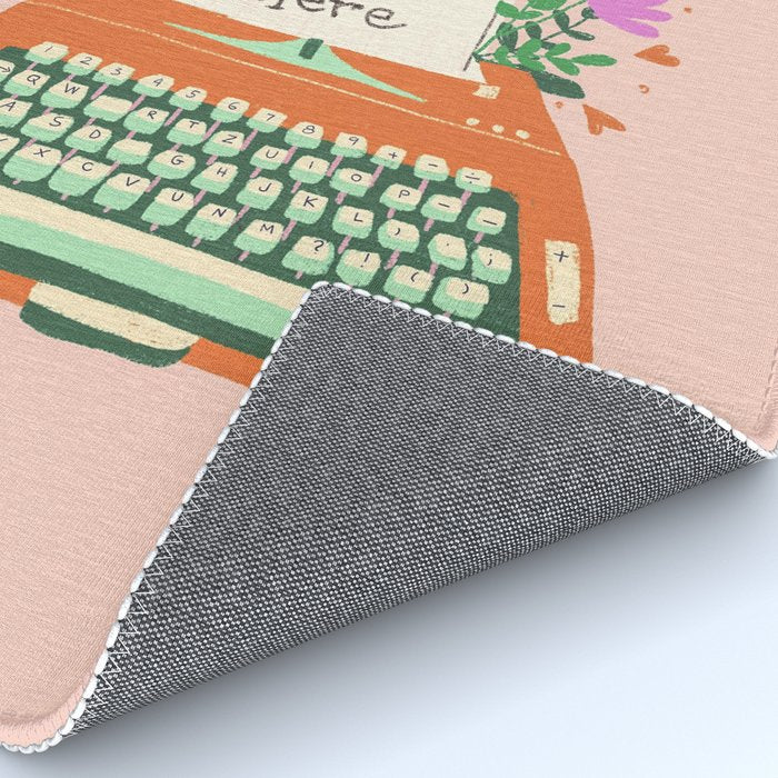 Floral typewriter Rug Gallery Image 4