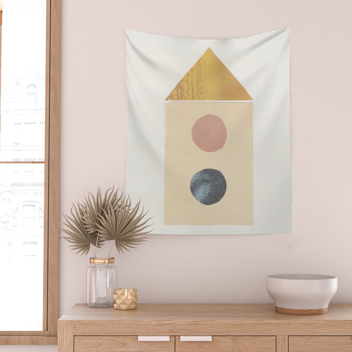 Paper City #2 Wall Tapestry Gallery Image 2