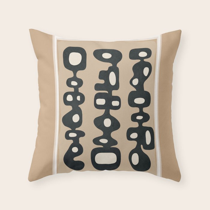 Mid-Century Abstract Balance 01 Throw Pillow Gallery Image 6