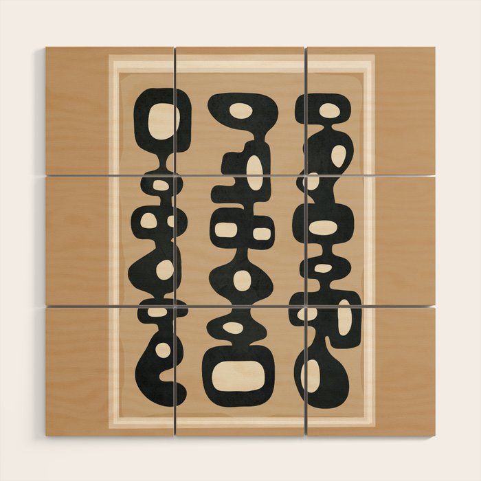 Mid-Century Abstract Balance 01 Wood Wall Art Gallery Image 1