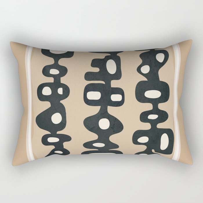 Mid-Century Abstract Balance 01 Rectangular Pillow Gallery Image 1