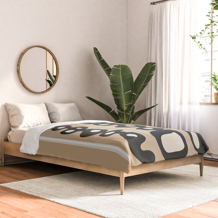 Mid-Century Abstract Balance 01 Comforter Gallery Image 2