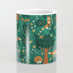 Foxes Playing in the Emerald Forest Coffee Mug Gallery Image 4