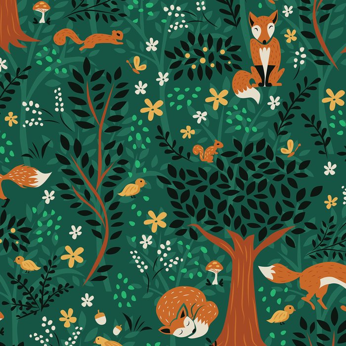 Foxes Playing in the Emerald Forest Coffee Mug Gallery Image 2