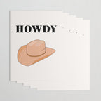 Howdy - Cowboy Hat Neutral Beige Wrapping Paper Gallery Image 3