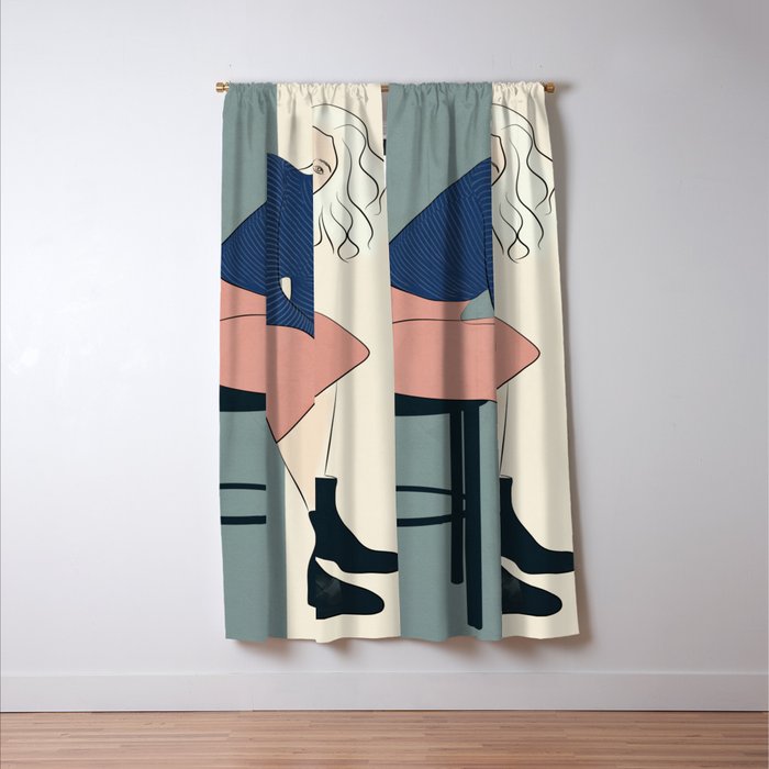 Serene Blue Window Curtain Gallery Image 3
