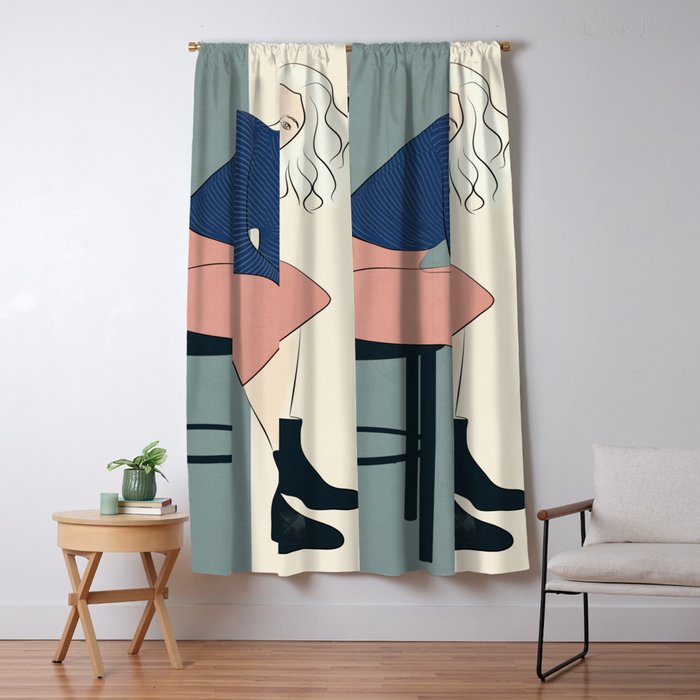 Serene Blue Window Curtain Gallery Image 5