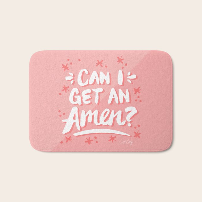 Can I Get An Amen? - Blush Pink Palette Bath Mat Gallery Image 1