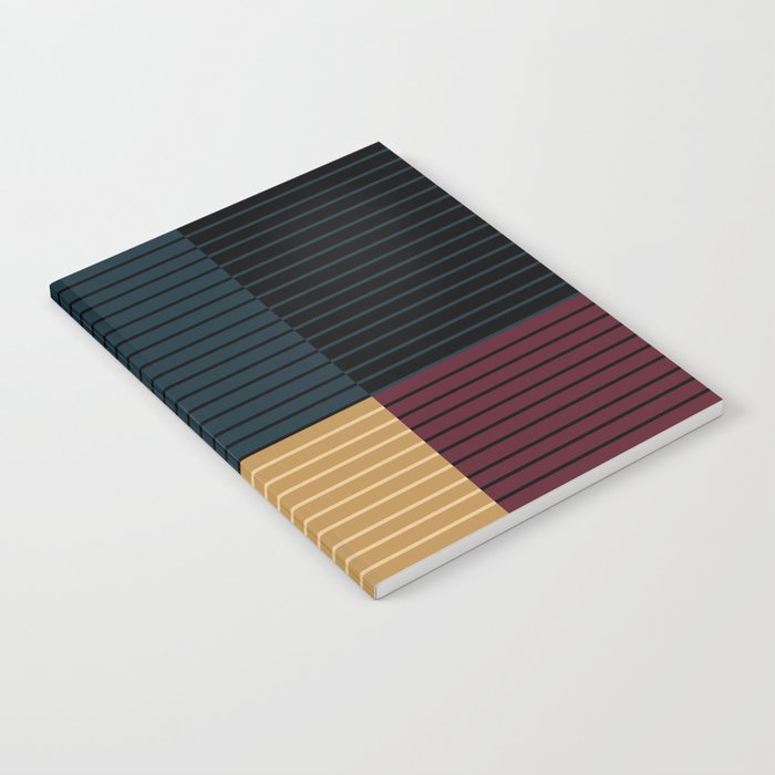 Color Block Line Abstract X Notebook Gallery Image 1