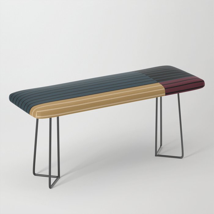 Color Block Line Abstract X Bench Gallery Image 1