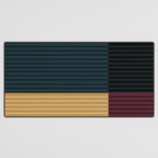Color Block Line Abstract X Desk Mat Gallery Image 3