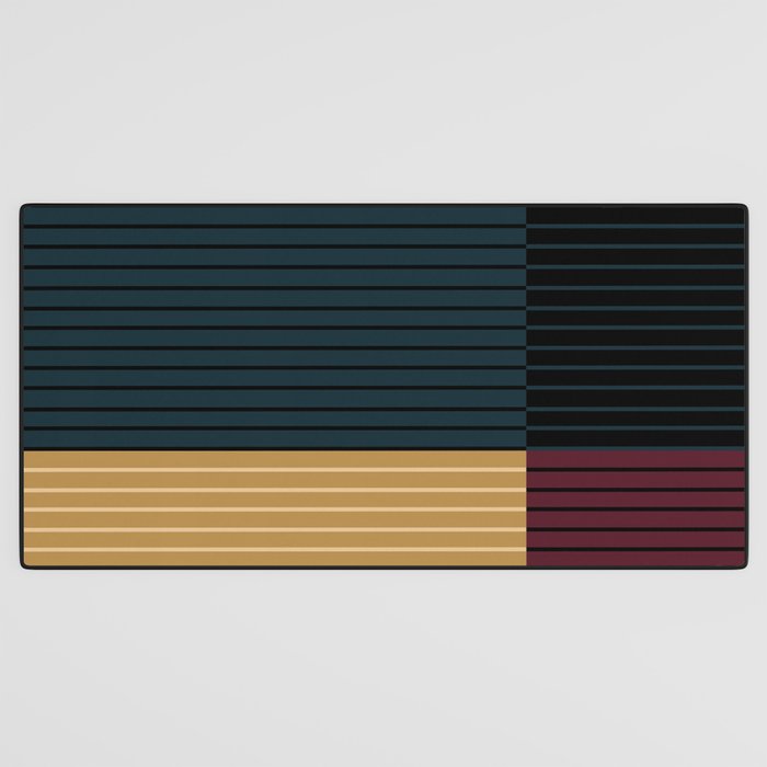 Color Block Line Abstract X Desk Mat Gallery Image 3