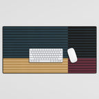 Color Block Line Abstract X Desk Mat Gallery Image 1
