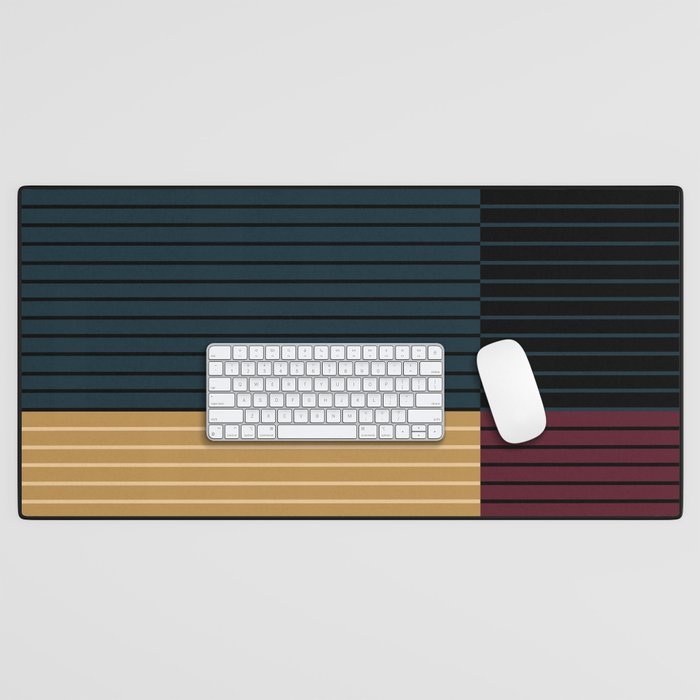 Color Block Line Abstract X Desk Mat Gallery Image 1