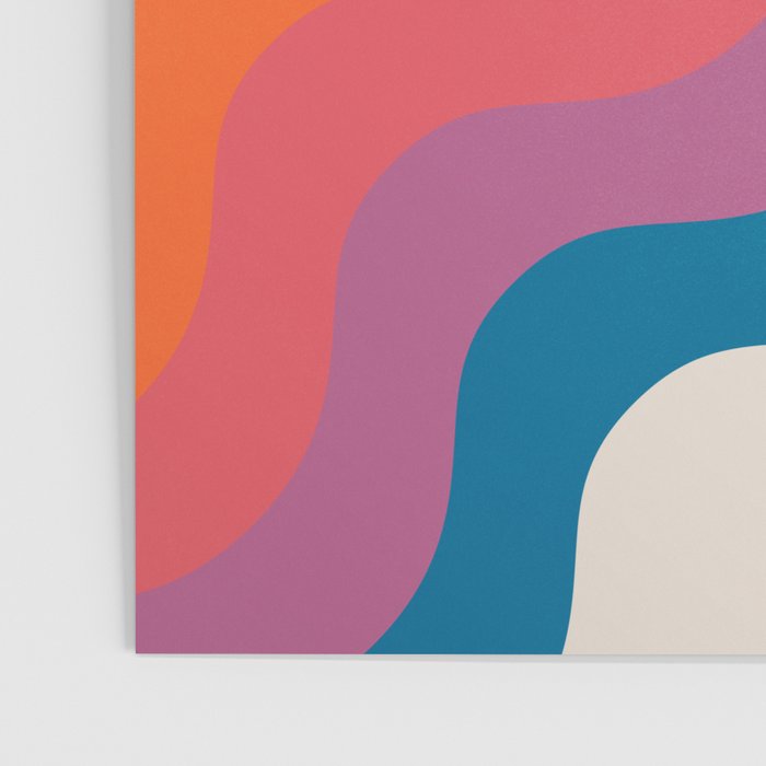 Vintage California Sun: Slanted Stripes Poster Gallery Image 3