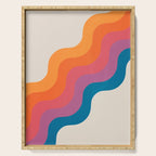 Vintage California Sun: Slanted Stripes Serving Tray Gallery Image 1