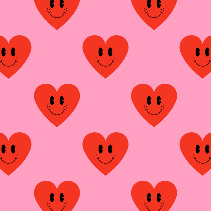 Funny retro love heart cartoon pattern Coffee Mug Gallery Image 2