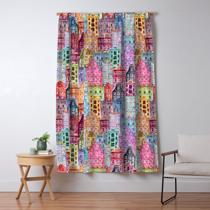 Vintage Gingerbread Town Window Curtain Gallery Image 5