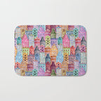Vintage Gingerbread Town Bath Mat Gallery Image 1