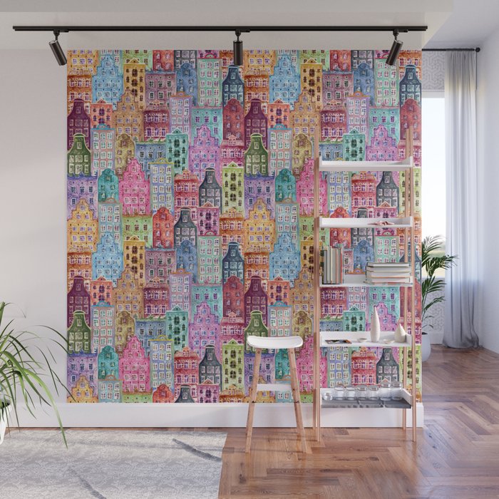 Vintage Gingerbread Town Wall Mural Gallery Image 1