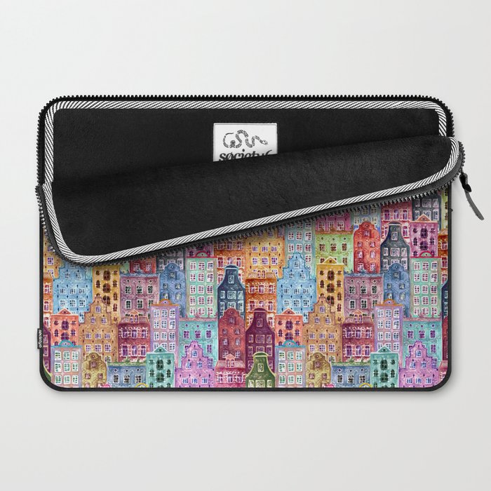 Vintage Gingerbread Town Laptop Sleeve Gallery Image 2