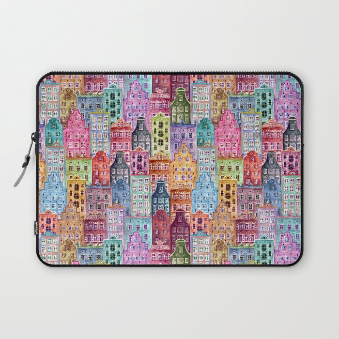 Vintage Gingerbread Town Laptop Sleeve Gallery Image 1