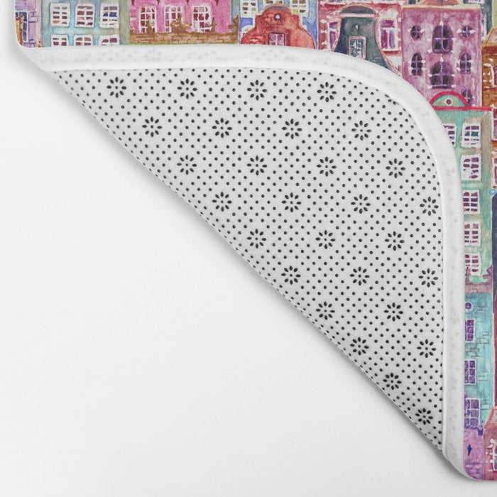 Vintage Gingerbread Town Bath Mat Gallery Image 2