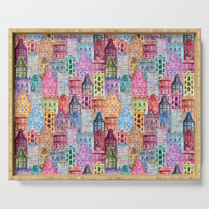 Vintage Gingerbread Town Serving Tray Gallery Image 1