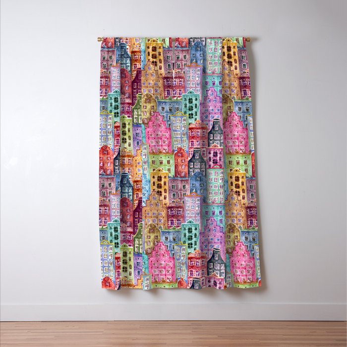 Vintage Gingerbread Town Window Curtain Gallery Image 3