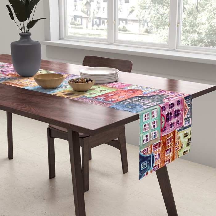 Vintage Gingerbread Town Table Runner Gallery Image 2