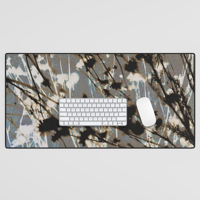 Magic in the Ordinary #12 / Cyan & Grey Desk Mat Gallery Image 1