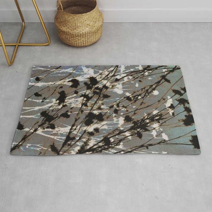 Magic in the Ordinary #12 / Cyan & Grey Rug Gallery Image 1